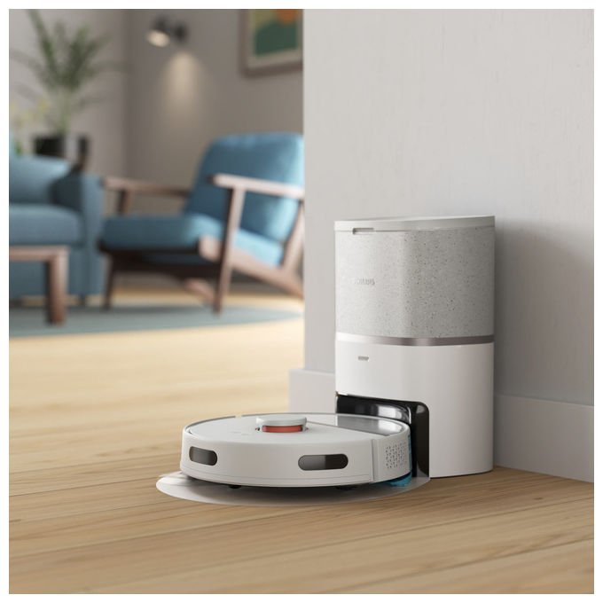 Philips, HomeRun 3000 Series Aqua XU3110-02, Robot Aspirapolvere e Lavapavimenti, Grigio-Metallico