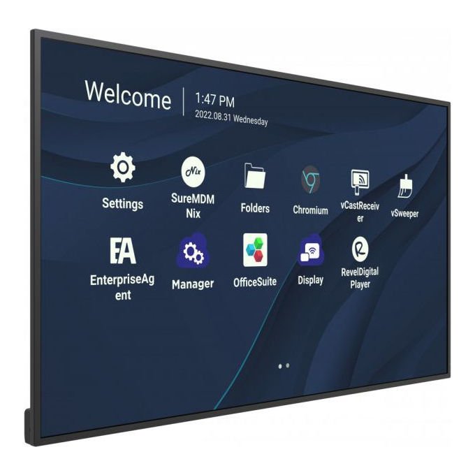 Viewsonic CDE4330, Display professionale-segnaletica da 43'' 4K Ultra HD, Wi-Fi, Android 11, Nero