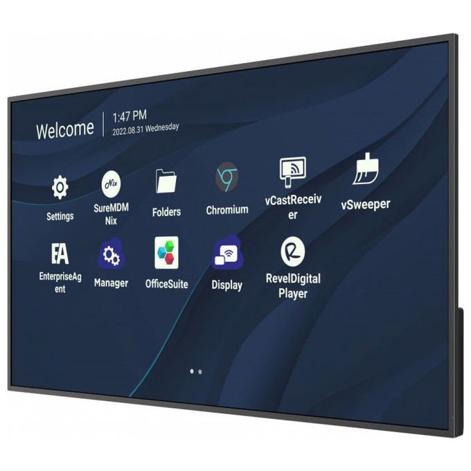 Viewsonic CDE4330, Display professionale-segnaletica da 43'' 4K Ultra HD, Wi-Fi, Android 11, Nero
