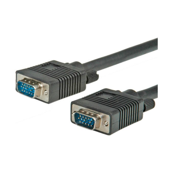 Value, Cavo VGA, 2 m, D-Sub, Maschio-Maschio, Nero