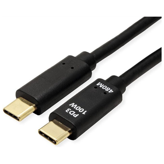 Value, Cavo USB 2.0, USB-C, 3 m, Nero