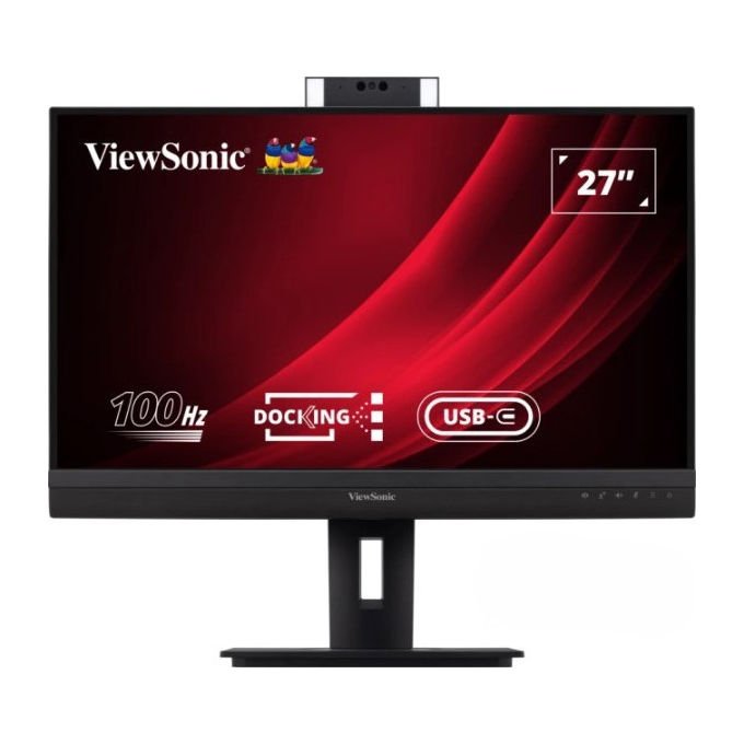 Viewsonic, Monitor PC 27'' QHD, IPS, Webcam, Regolabile in Altezza, Nero