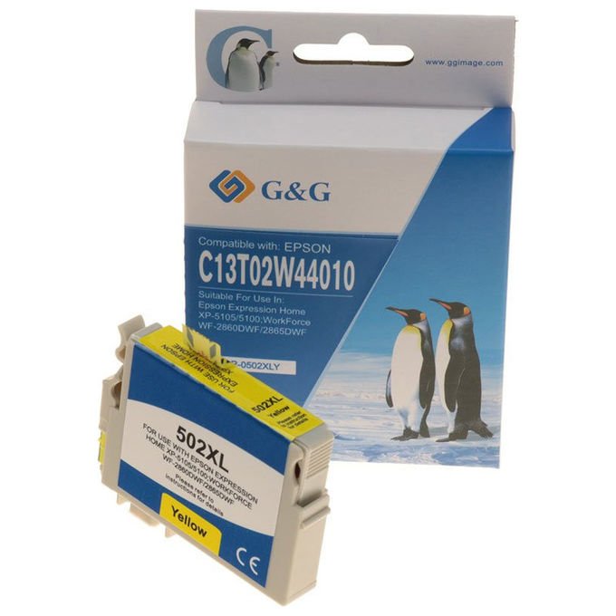 GandG, Cartuccia inchiostro, Giallo, Compatibile Epson 502XL, Elevata resa