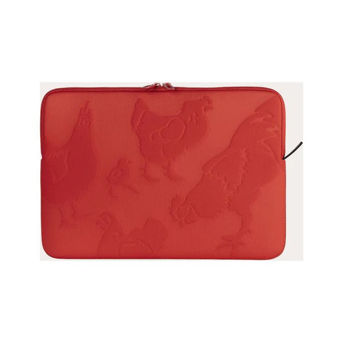 Tucano, Custodia Rilievo Arancione Galline per MacBook Air 15'' e Notebook 14, Neoprene