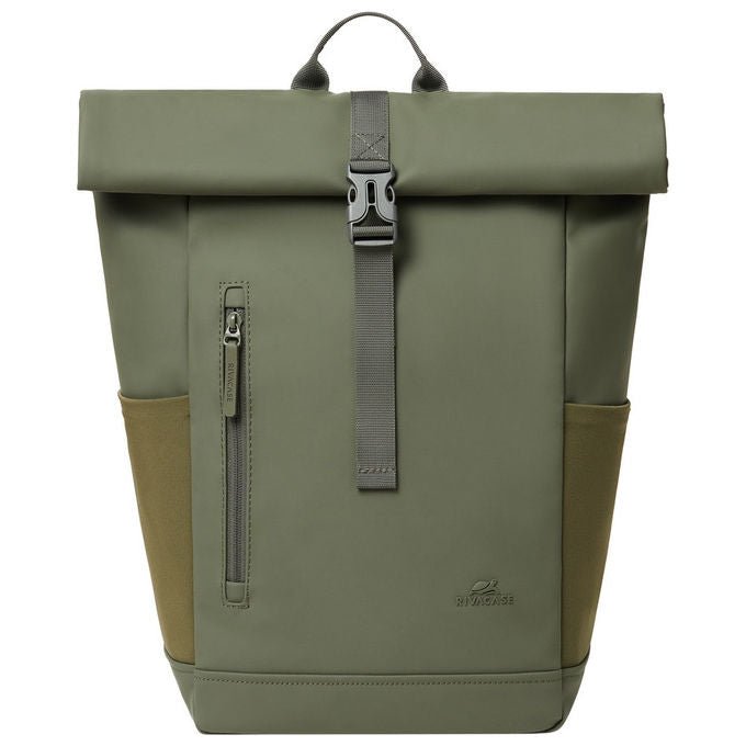 Rivacase, Zaino da Viaggio Eden, 17 Litri, Verde Oliva, per Laptop 14 pollici