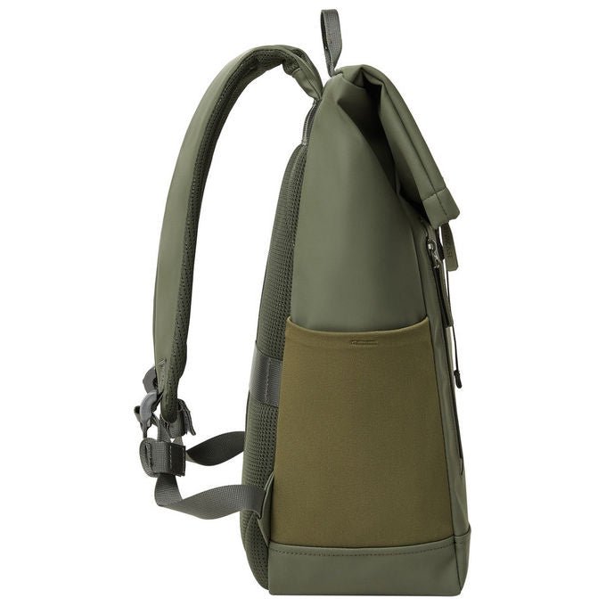 Rivacase, Zaino da Viaggio Eden, 17 Litri, Verde Oliva, per Laptop 14 pollici