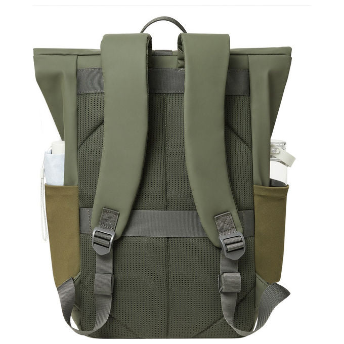Rivacase, Zaino da Viaggio Eden, 17 Litri, Verde Oliva, per Laptop 14 pollici
