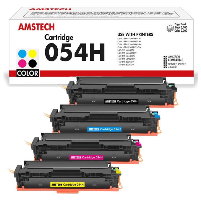 GandG, Toner Compatibile, Equivalente a Canon 054H, Giallo, 2300 Pagine