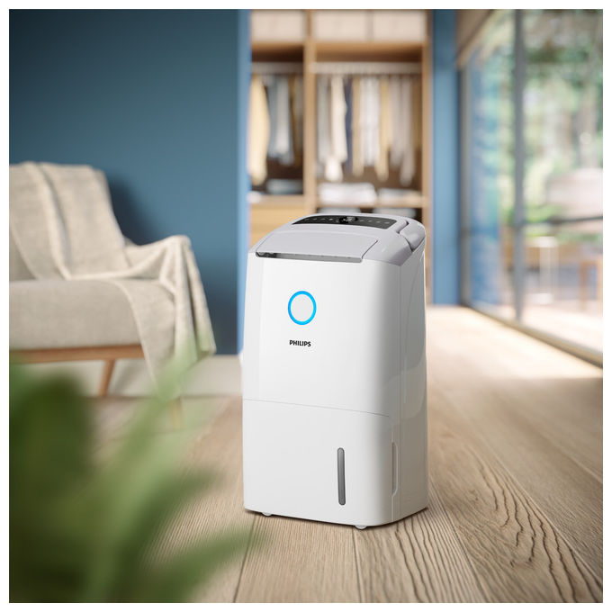 Philips, Deumidificatore e Purificatore d'aria 2-in-1, DE5305-11, 26.5 L-24h, Filtro HEPA, 137 m², Bianco