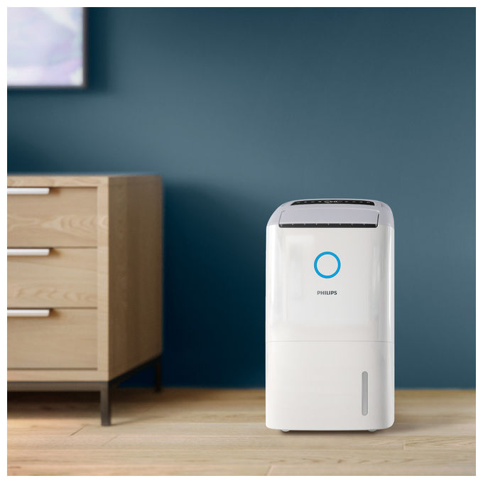 Philips, Deumidificatore e Purificatore d'aria 2-in-1, DE5305-11, 26.5 L-24h, Filtro HEPA, 137 m², Bianco