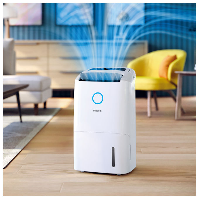 Philips, Deumidificatore e Purificatore d'aria 2-in-1, DE5305-11, 26.5 L-24h, Filtro HEPA, 137 m², Bianco