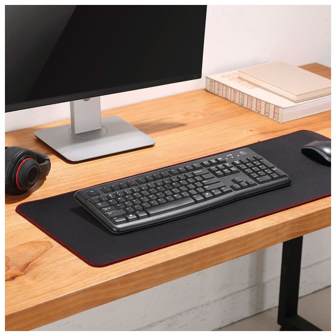 ROLINE, Tappetino Mouse Gaming, 78x30 cm, Tessuto Gomma, Nero Rosso