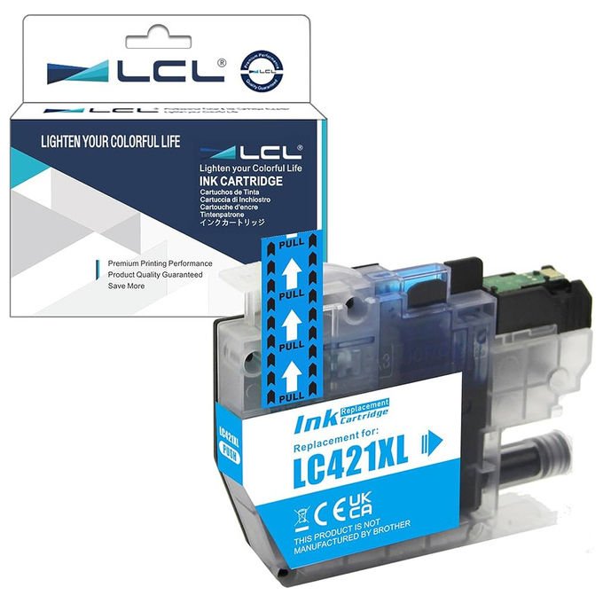 GandG, Cartuccia Inchiostro Compatibile, Ciano, Sostituisce Brother LC-421XL C