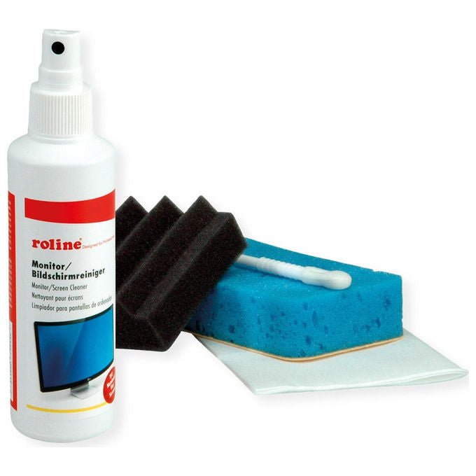 Roline, Kit Pulizia PC, Multicolore, 125 ml, Detergente Monitor TFT, Spugna Tastiera