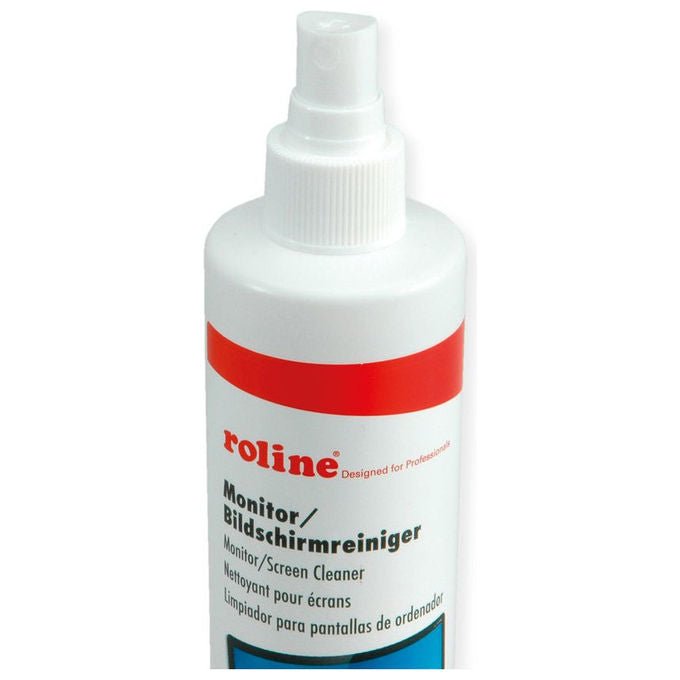 Roline, Kit Pulizia Schermo Lcd-Led-Plasma, Con Panno Microfibra, Spray 250ml
