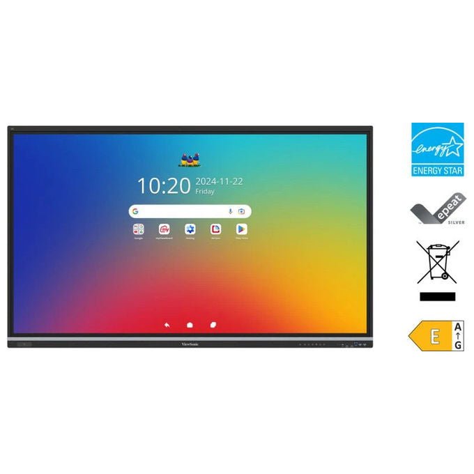 Viewsonic Display Interattivo 75'' Touchscreen 3840 x 2160 Pixel Nero