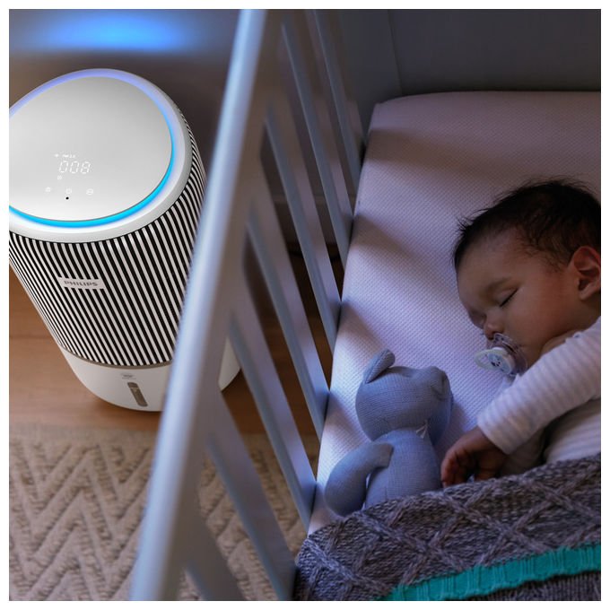 Philips, Purificatore d'aria e Umidificatore, PureProtect Water Serie 3400, 300 m³-h, Grigio Bianco