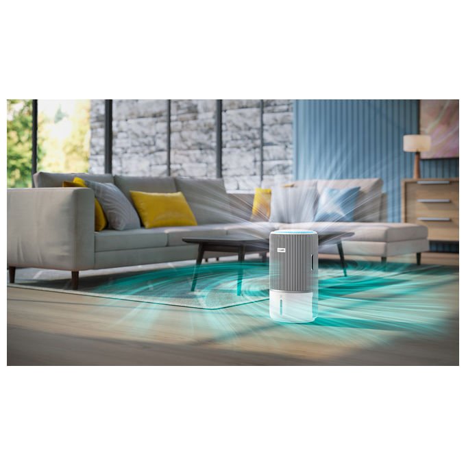Philips, Purificatore d'aria e Umidificatore, PureProtect Water Serie 3400, 300 m³-h, Grigio Bianco