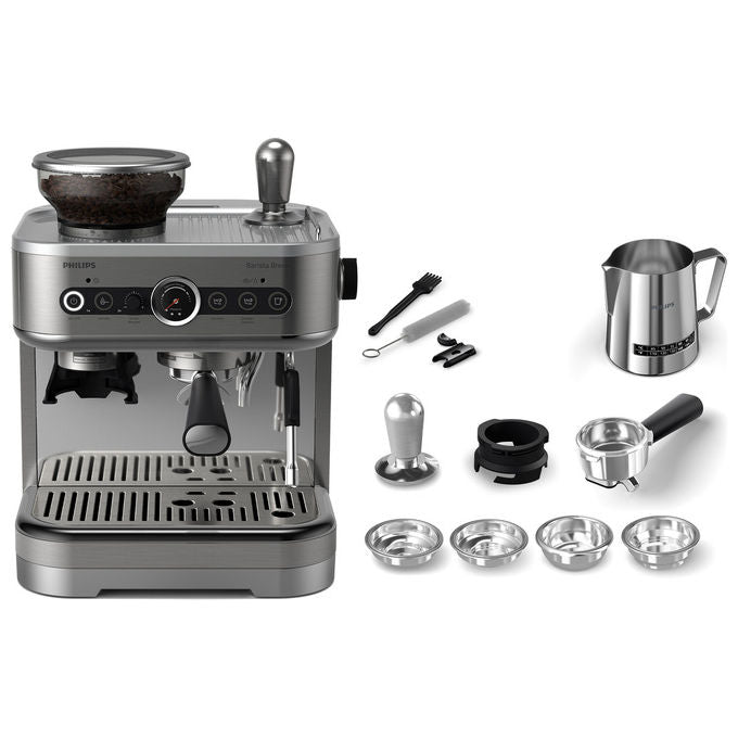 Philips, Macchina Caffe' Semiautomatica, 2.3L, Macinatore Integrato, Grigio, Barista Brew PSA3228-01