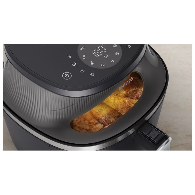 Philips, Airfryer Serie 3000, 7.2L, 16 funzioni, Tecnologia RapidAir Plus, Nero e Argento