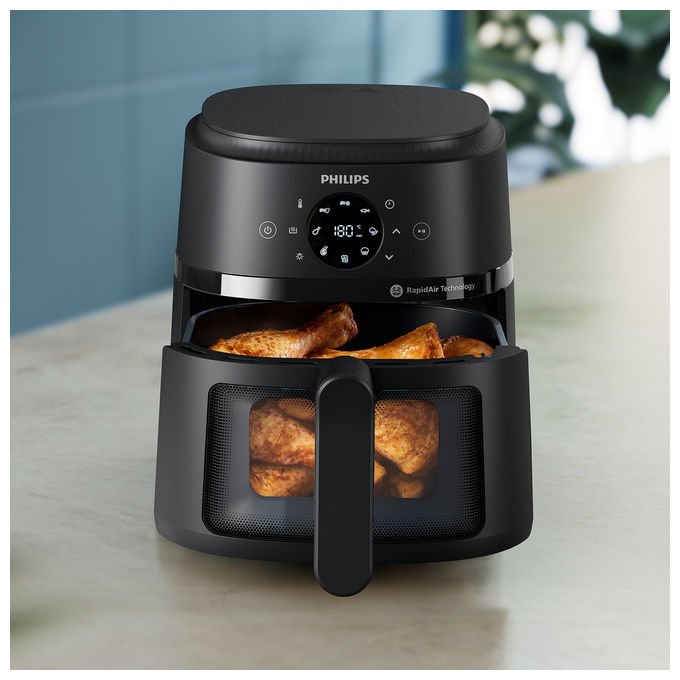 Philips, Friggitrice ad Aria Serie 2000 NA220-00, 4.2L, 1500W, 13 in 1, Nero