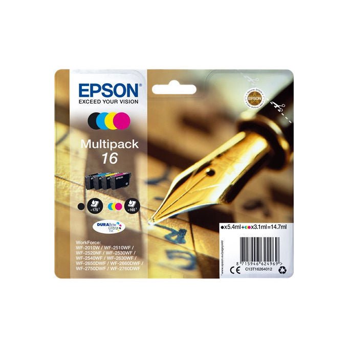 GandG Compatibile, Multipack Inchiostro, Nero Ciano Magenta Giallo, Per Epson T1635 16XL