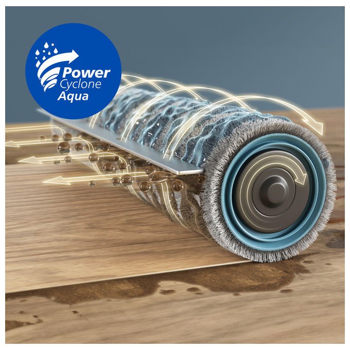 Philips, HomeRun Serie 9000, Aspirapolvere Robot, Nero, PowerCyclone Aqua, Wi-Fi, Alexa