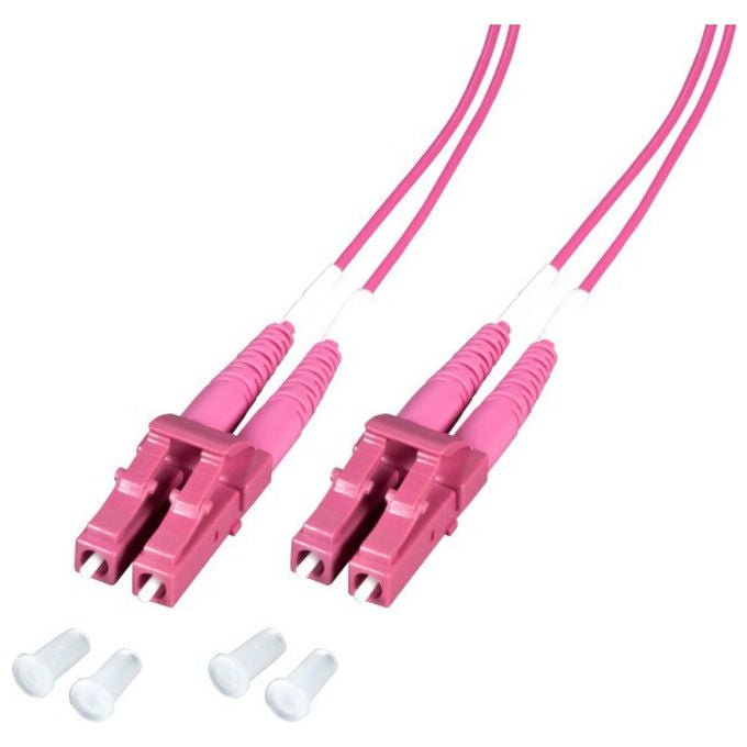 Techly, Cavo Fibra Ottica, 0.5 m, LC, InfiniBand, Om412-LCLC-005T, Fucsia