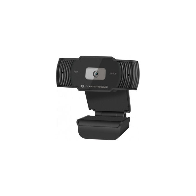 Conceptronic, Webcam Full HD 1080p, Microfono, USB 2.0, Nero