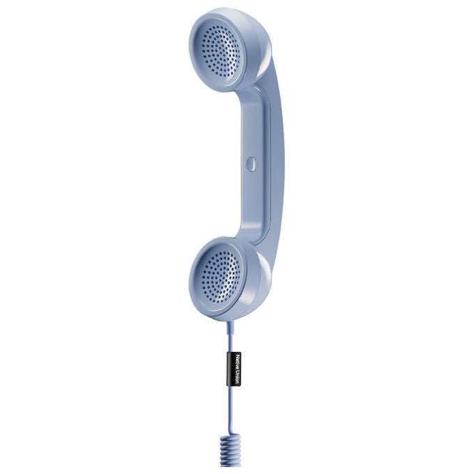 Native Union, Ricevitore Telefonico USB-C, Azzurro, Materiali Riciclati, Chiamate Audio e Video