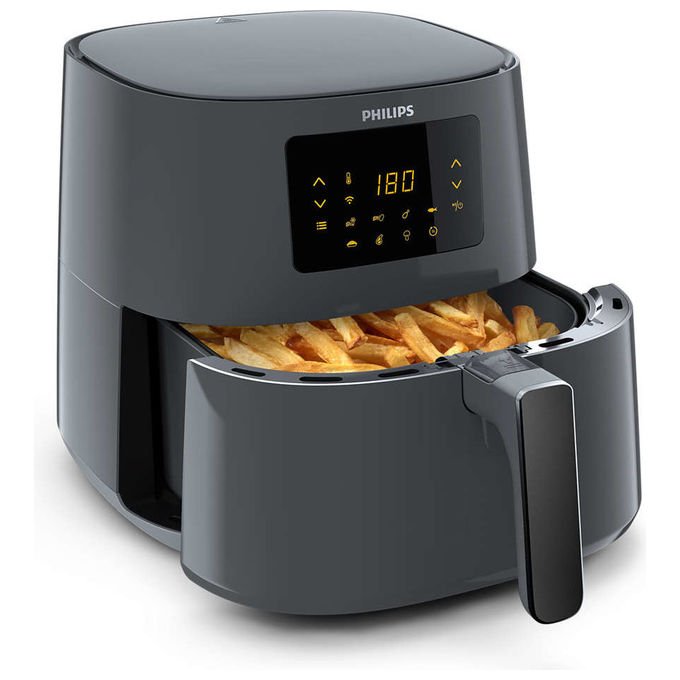 Philips, Essential Airfryer XL HD9280-60, Friggitrice ad Aria Calda, 6.2L, Ardesia