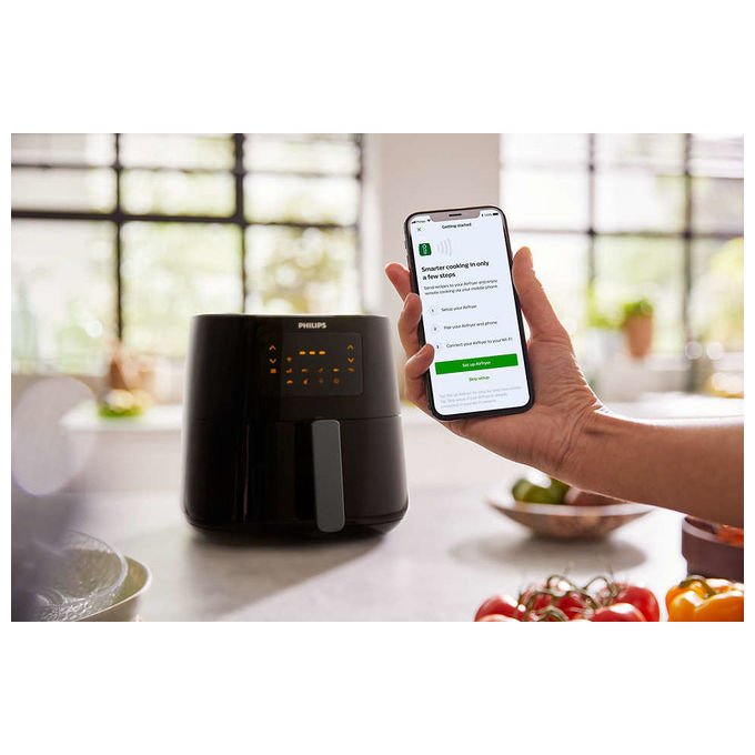 Philips, Essential Airfryer XL HD9280-60, Friggitrice ad Aria Calda, 6.2L, Ardesia