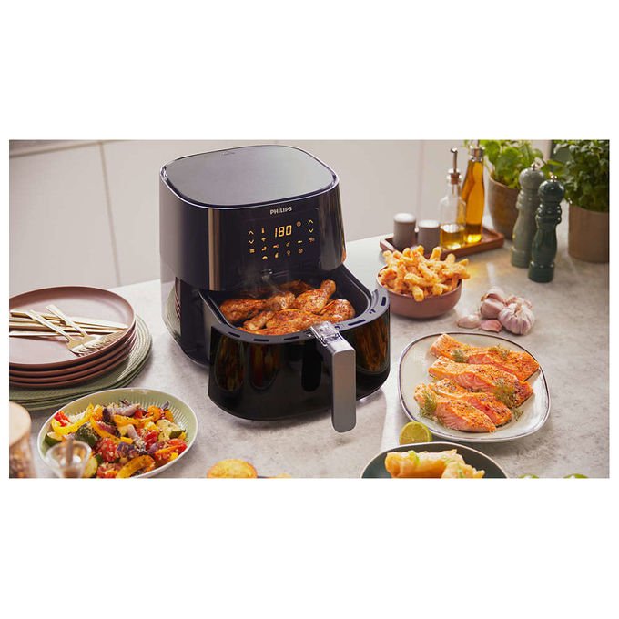 Philips, Essential Airfryer XL HD9280-60, Friggitrice ad Aria Calda, 6.2L, Ardesia