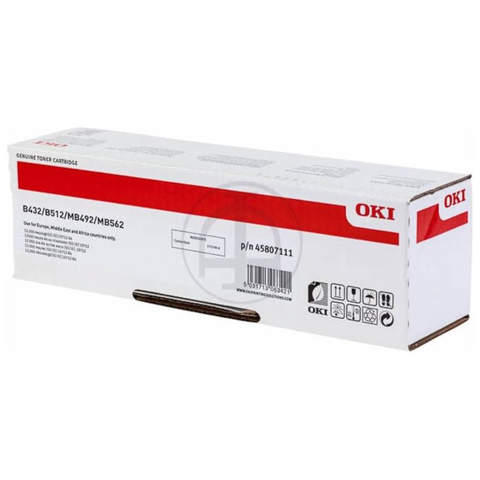GandG, Toner Compatibile Oki 45807110-45807111-45807112, Nero, 12000 Pagine