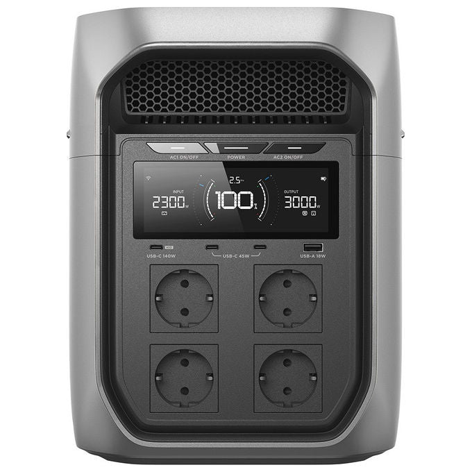 Ecoflow, Delta 3 Max Plus, Stazione di Alimentazione Portatile, 2048Wh, Litio Ferro Fosfato