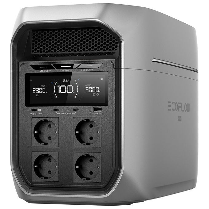 Ecoflow, Delta 3 Max Plus, Stazione di Alimentazione Portatile, 2048Wh, Litio Ferro Fosfato