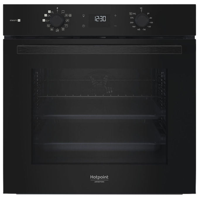 Hotpoint Ariston HAO458HSB Forno Elettrico da Incasso 71 Litri Classe A+ 13 Programmi Idrolitico Nero