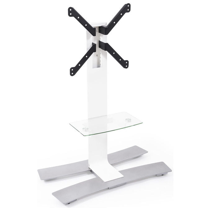 Erard ER039021 Supporto TV mobile bianco con mensola 30-65 pollici