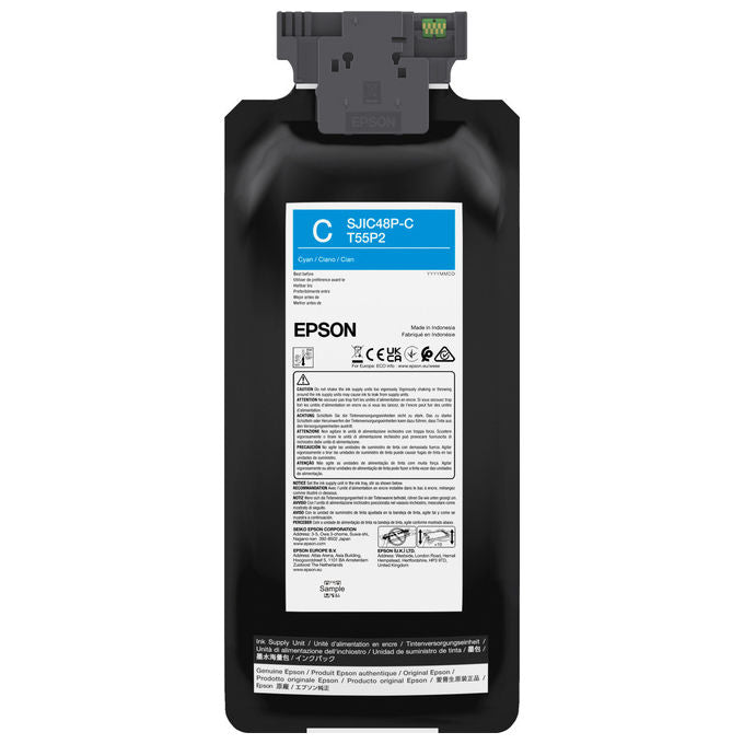 Epson SJIC48P-C, Cartuccia inchiostro originale, Ciano, 480 ml, Per ColorWorks C8000e