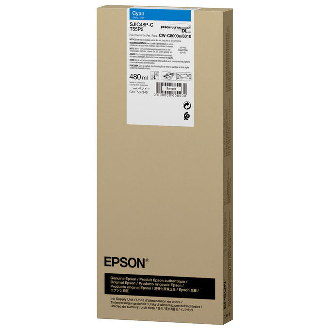Epson SJIC48P-C, Cartuccia inchiostro originale, Ciano, 480 ml, Per ColorWorks C8000e