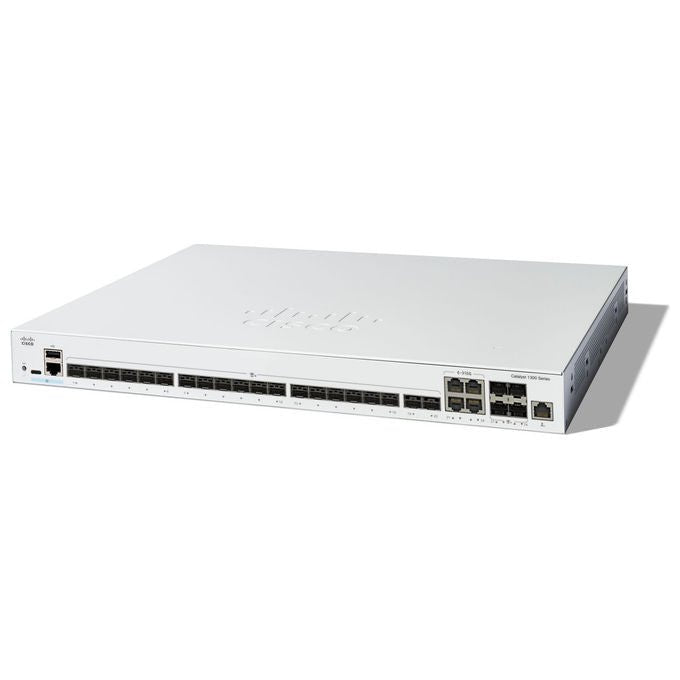 Cisco, Switch di Rete, Gestito L2-L3, 24-Porte SFP+, Catalyst C1300-24XS, Grigio