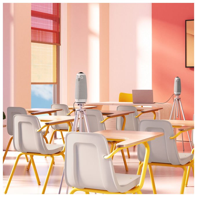 Owl Labs, Treppiede per Meeting Owl, Argento, Altezza 44.8-190cm, Con Custodia