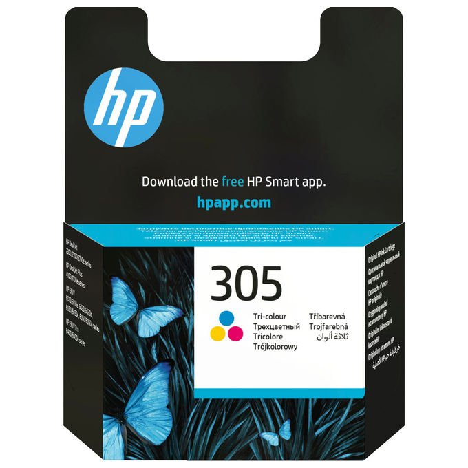 HP, 305 Cartuccia Inchiostro Originale Tricolore, 2 ml, 100 Pagine - Yeppon