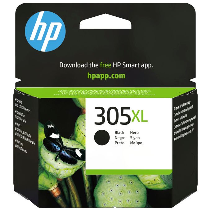 Hp, Cartuccia Inchiostro Nero, 305XL, Alta Capacita', Originale