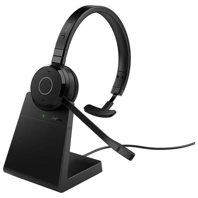 Jabra Evolve 65 TE, Auricolare Wireless, Bluetooth, USB-A, Mono, Nero