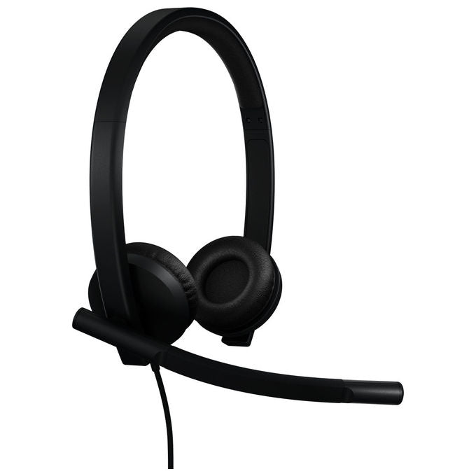 Logitech, Auricolare Cablato, USB-A, Con Microfono, Per Ufficio, Nero, H570e