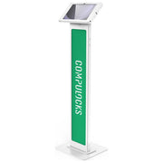 Compulocks, Supporto Antifurto Tablet Bianco 27,9 cm, Custodia Apex con Supporto Pavimento Brandizzabile