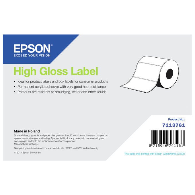 Epson Etichetta autoadesiva High Gloss, 76 mm x 51 mm, 2310 Etichette