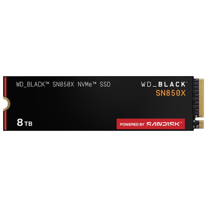 Western Digital, SSD 8 TB, NVMe PCIe 4.0, WD_BLACK SN850X, Interno, M.2