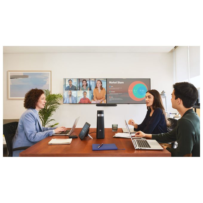 Hp Poly Studio X32, Video Bar All-In-One, 4K Ultra HD, Nero